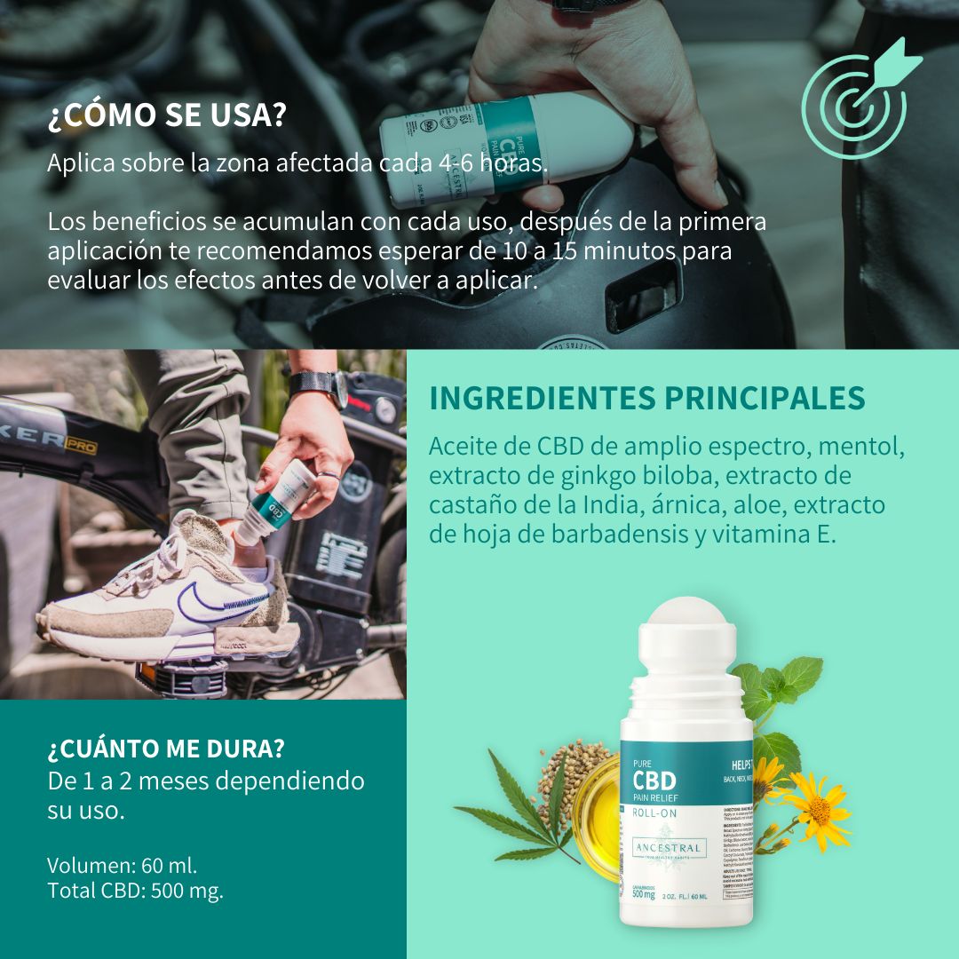 Roll On para el dolor 500mg CBD
